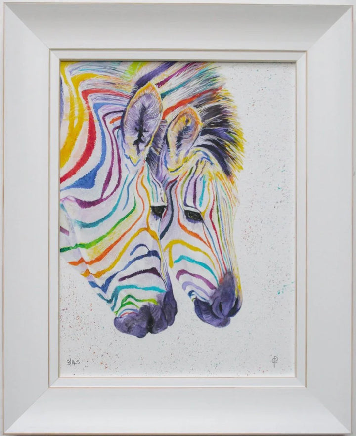 Rainbow Zebra By Christine Purdy (Limited Edition) - TheArtistsQuarter