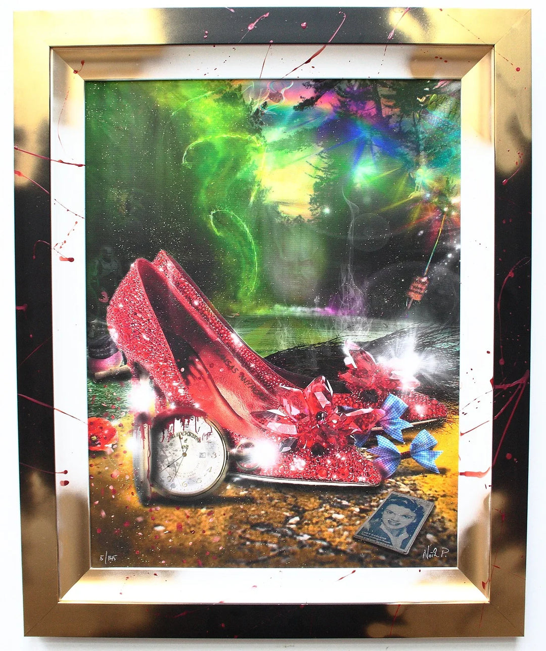 Ruby Slippers Hand Embellished Print by Neil Pengelly *THREE WEEK DELIVERY* - TheArtistsQuarter