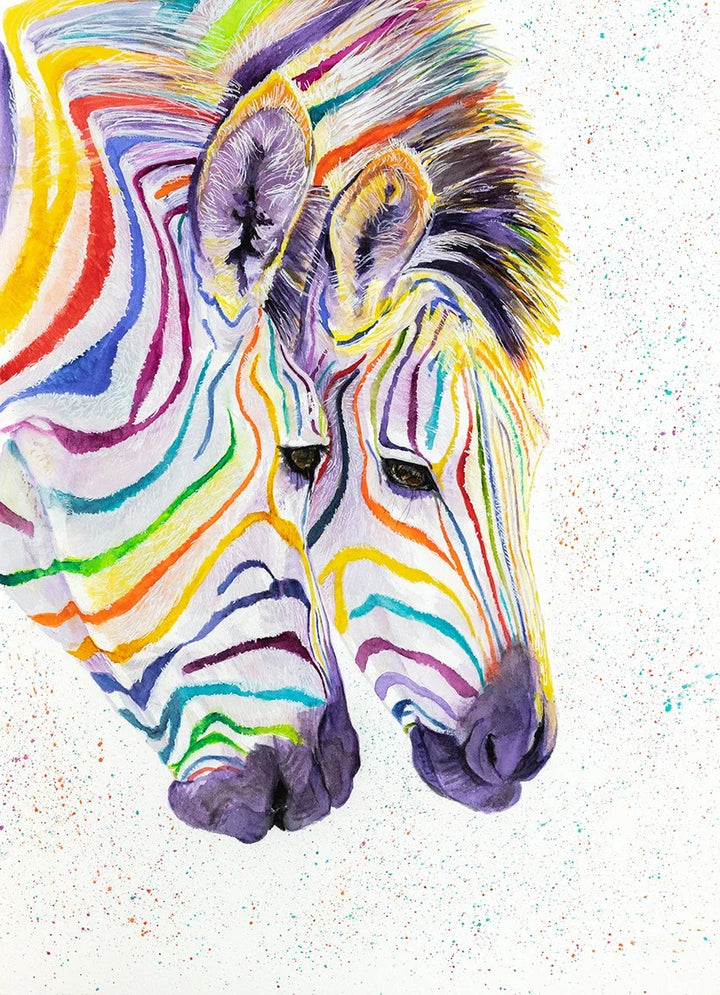 Rainbow Zebra By Christine Purdy (Limited Edition) - TheArtistsQuarter