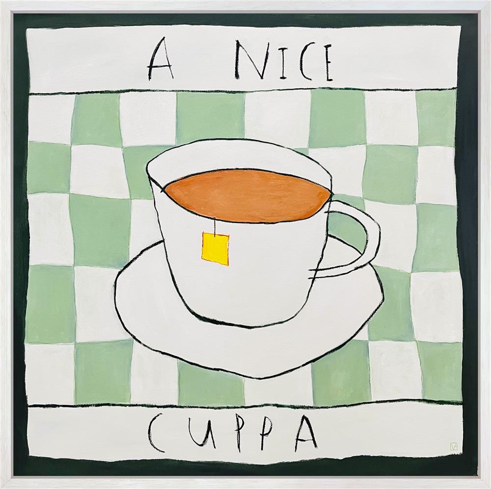 A Nice Cuppa - Deluxe Canvas by Michael Abrams (Original) - TheArtistsQuarter