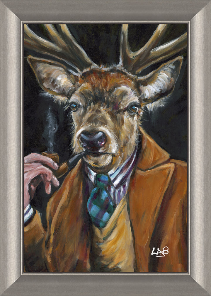 Smoking Stag By Louise Brown *EXCLUSIVE* - TheArtistsQuarter