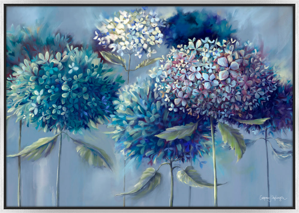 Hydrangeas In Bloom By Catherine Stephenson - TheArtistsQuarter