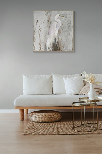 White Egret Canvas By Aimee Wilson *NEW* - TheArtistsQuarter