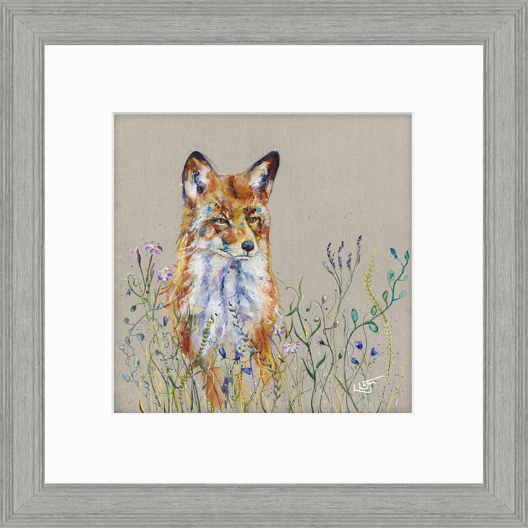 Floral Fox Small By Louise Luton *EXCLUSIVE* - TheArtistsQuarter