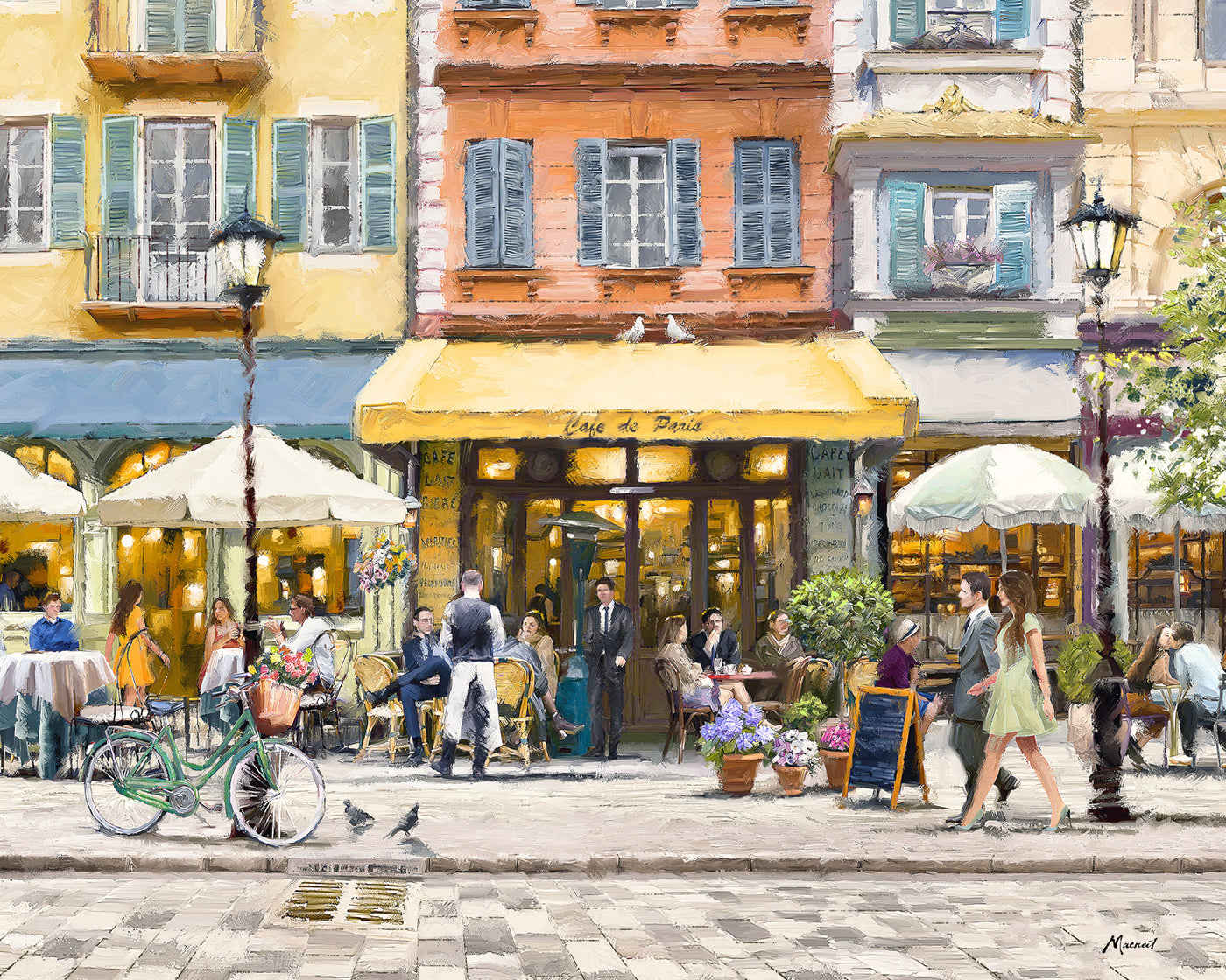 Cafe De Paris Canvas By Richard MacNeil *NEW* *WE DO NOT DELIVER THIS ITEM - STRICTLY COLLECTION ONLY** - TheArtistsQuarter