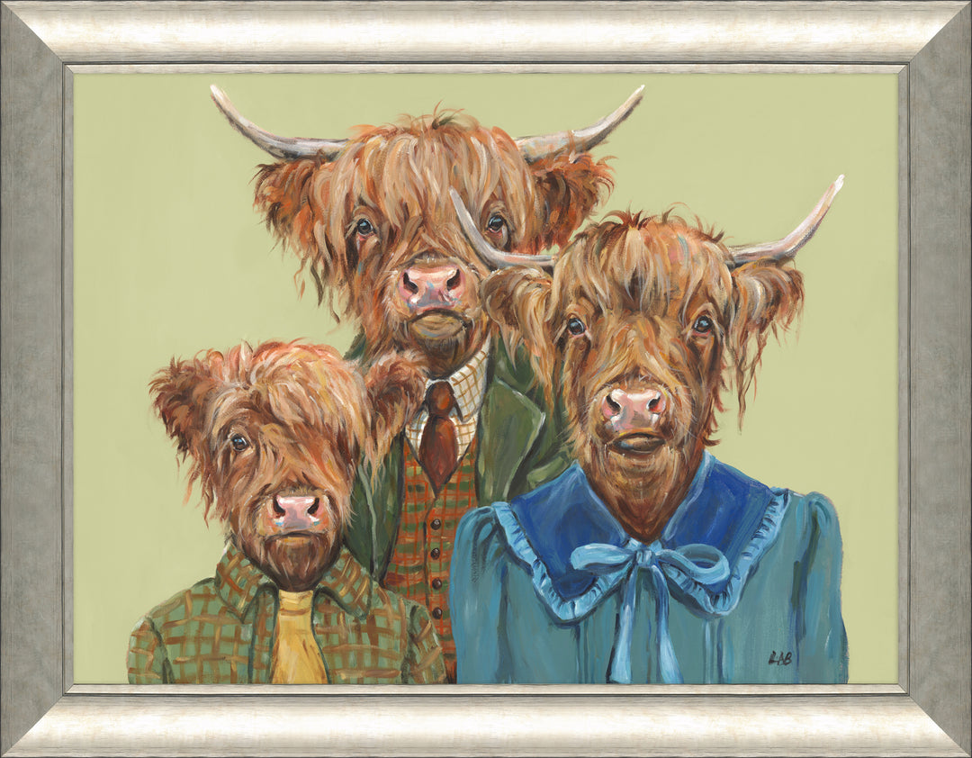 The Highlander Family By Louise Brown EX GALLERY - TheArtistsQuarter