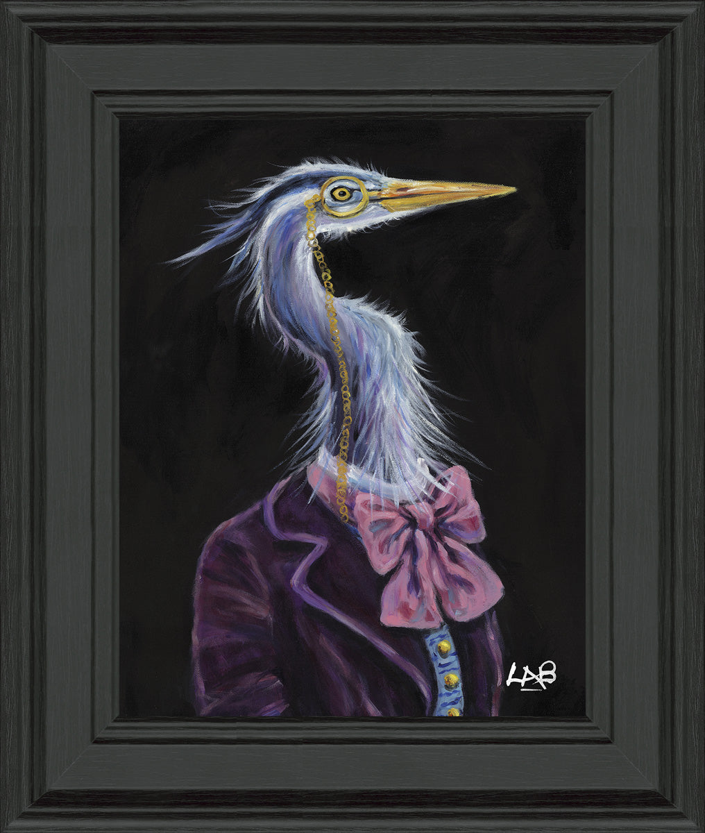 Hector Heron (Small) By Louise Brown - TheArtistsQuarter