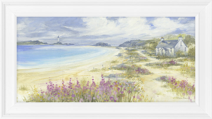 Lighthouse Cove With Cottage (Small) By Diane Demirci - TheArtistsQuarter