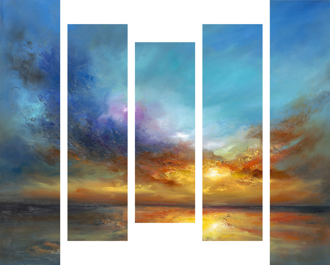 Amazing Sunset (Canvas) Set Of 5 By Anna Schofield - TheArtistsQuarter