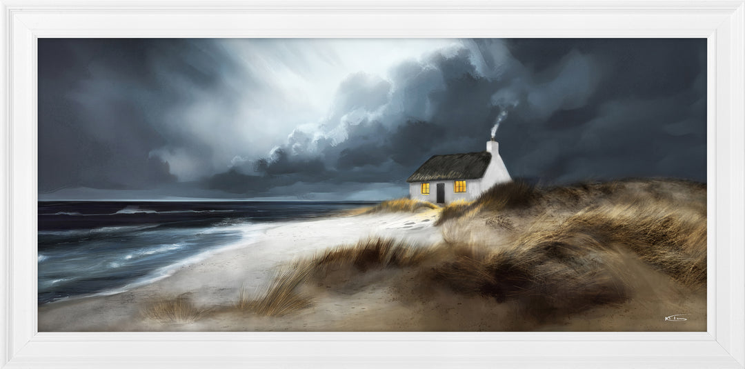 Night Beach Cottage By M. Torelli - TheArtistsQuarter