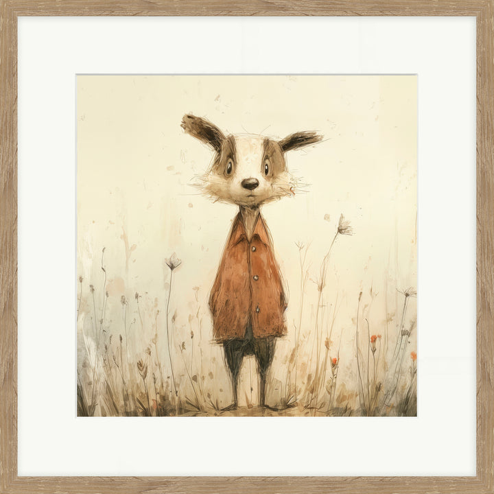 Stick Leg Badger By Lucy Hart - TheArtistsQuarter