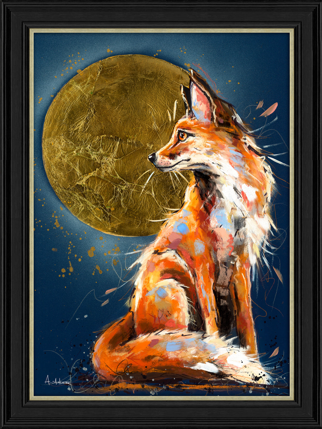 Moongazing Fox by Ashley Saunders