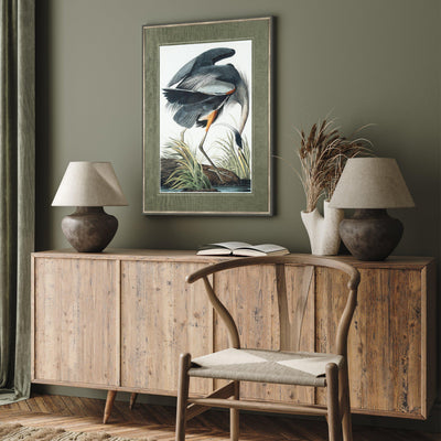 Vintage Blue Heron By AMP *NEW* - TheArtistsQuarter
