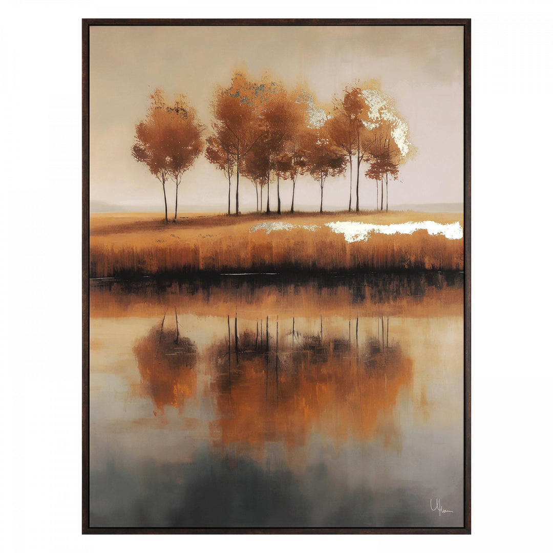 Golden Treeline By Ulyana Hammond - TheArtistsQuarter