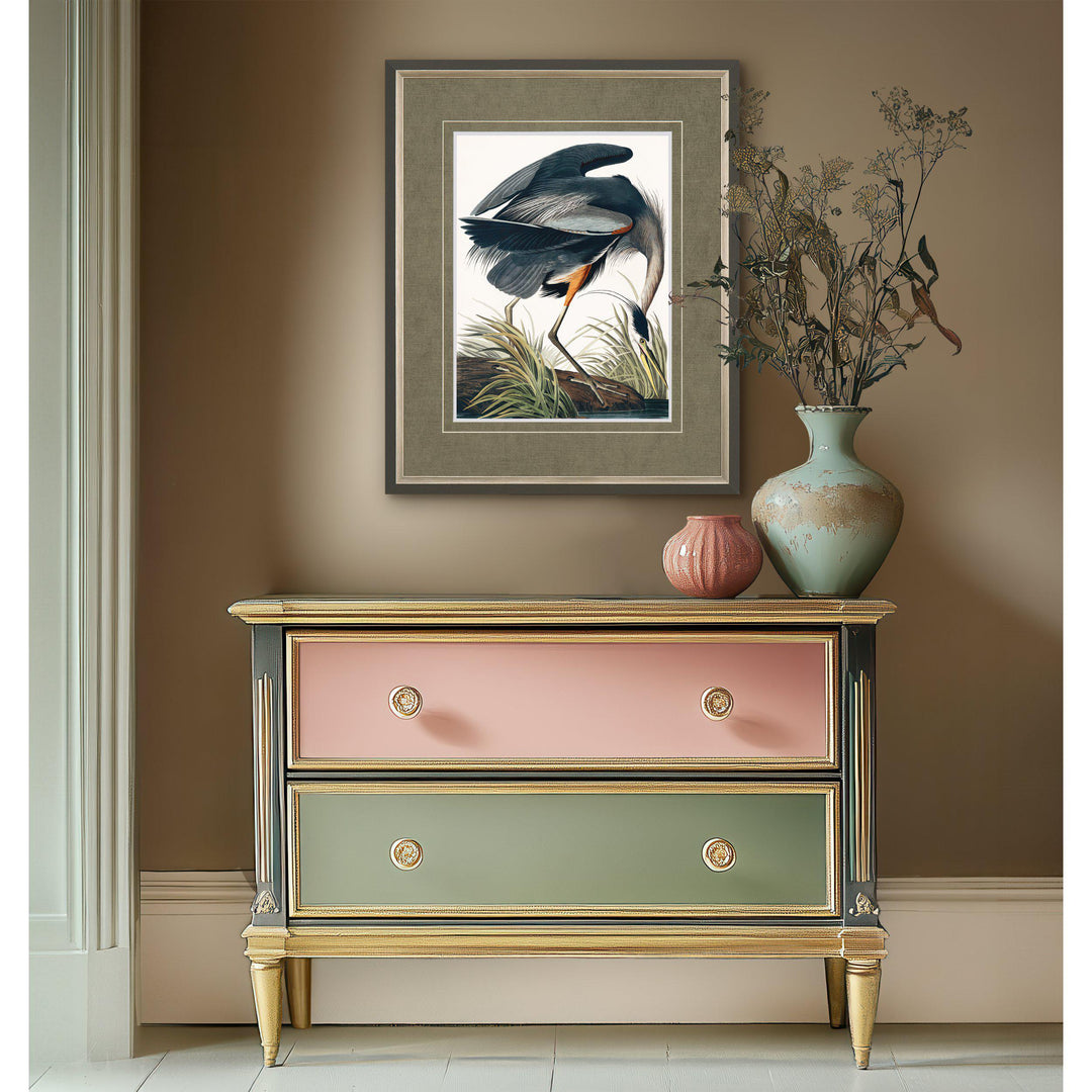 Vintage Blue Heron (Small) By John James Audubon - TheArtistsQuarter