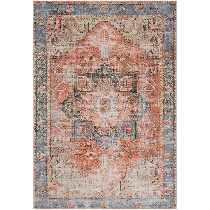 Amelie Traditional Washable Rug Red - TheArtistsQuarter