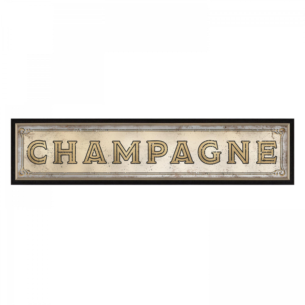 Champagne Wall Plaque Mirror By Faye Reynolds-Lydon *STOCK DUE JAN 2025* - TheArtistsQuarter