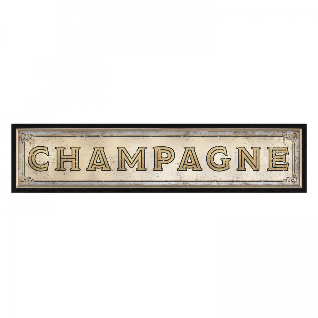 Champagne Wall Plaque Mirror By Faye Reynolds-Lydon - TheArtistsQuarter