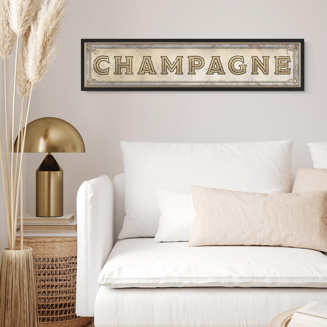 Champagne Wall Plaque Mirror By Faye Reynolds-Lydon *STOCK DUE JAN 2025* - TheArtistsQuarter