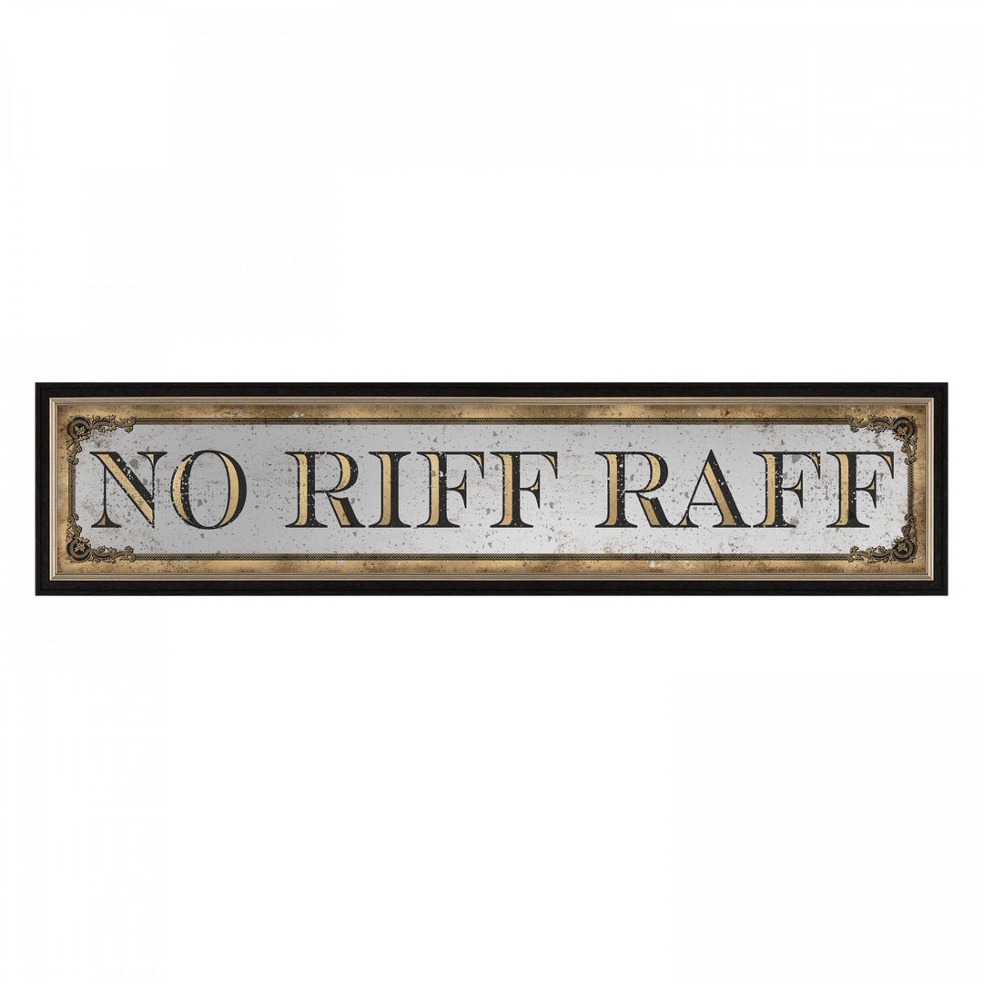 No Riff Raff Dogs No Riff Raff Wall Plaque Mirror By Faye Reynolds-Lydon – The Artists ...