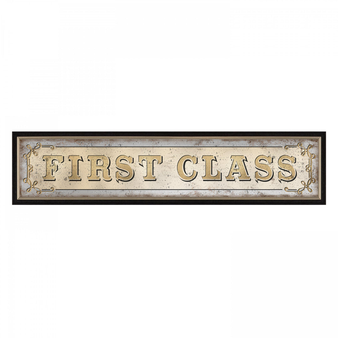 First Class Wall Plaque Mirror By Faye Reynolds-Lydon - TheArtistsQuarter