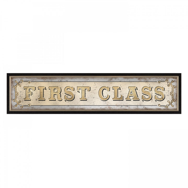 First Class Wall Plaque Mirror By Faye Reynolds-Lydon - TheArtistsQuarter