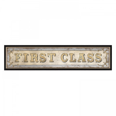 First Class Wall Plaque Mirror By Faye Reynolds-Lydon *NEW* - TheArtistsQuarter