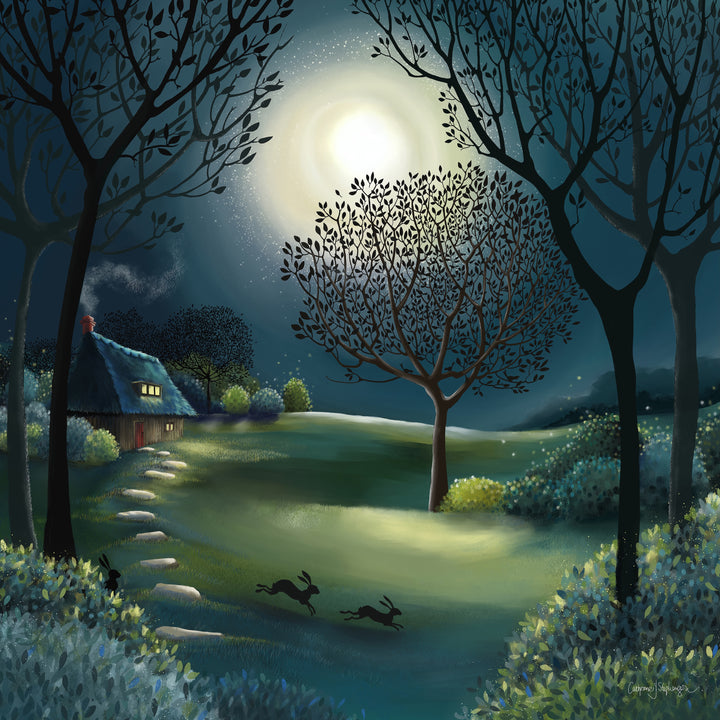 Race To The Moon (Canvas) By Catherine Stephenson *EXCLUSIVE* - TheArtistsQuarter