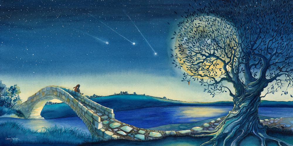 Over The Moon (Canvas) By Catherine Stephenson *EXCLUSIVE* *Delivery mid June - TheArtistsQuarter