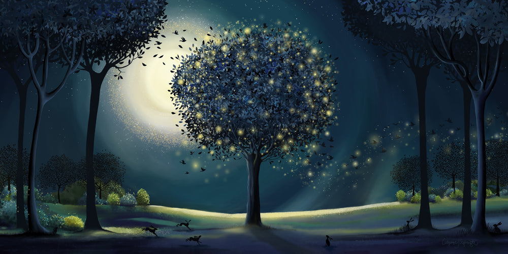Firefly Tree (Canvas) By Catherine Stephenson *EXCLUSIVE* *Delivery mid June - TheArtistsQuarter