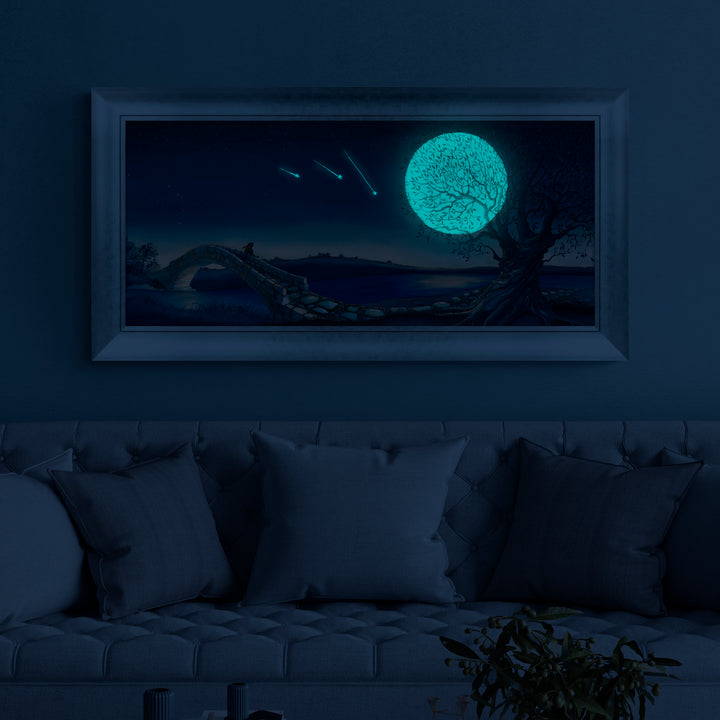 Over The Moon Glow In The Dark Version By Catherine Stephenson *Delivers Late July - TheArtistsQuarter