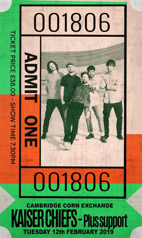 Admit One - Kaiser Chiefs by Linda Charles - TheArtistsQuarter