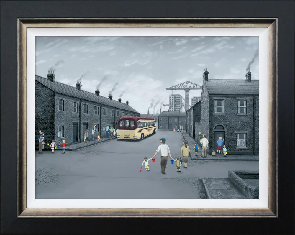 All Aboard For The Seaside - Canvas by Leigh Lambert - TheArtistsQuarter