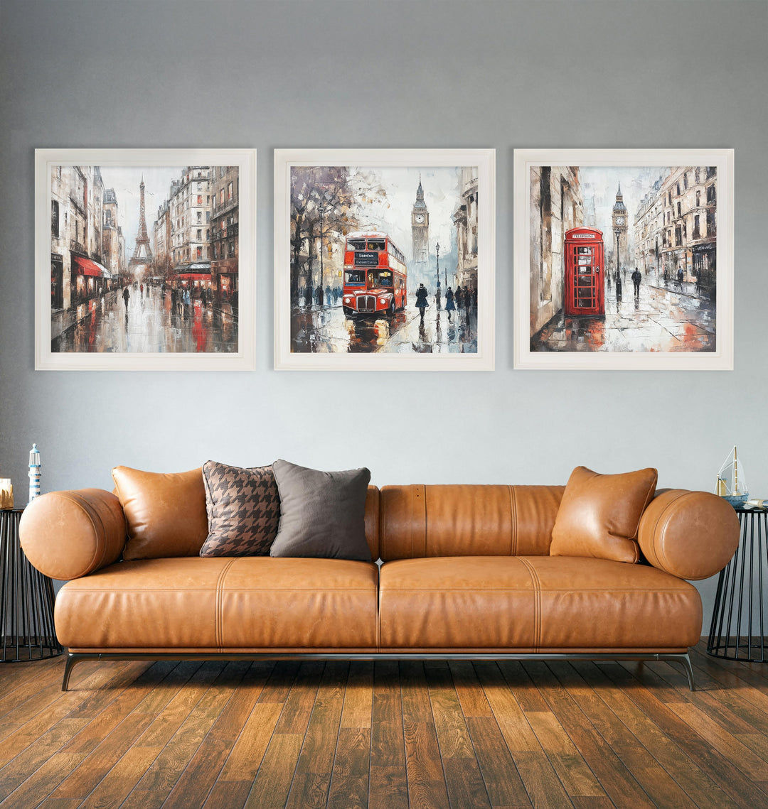 London Bus - Cream Hurstwood Square Frame