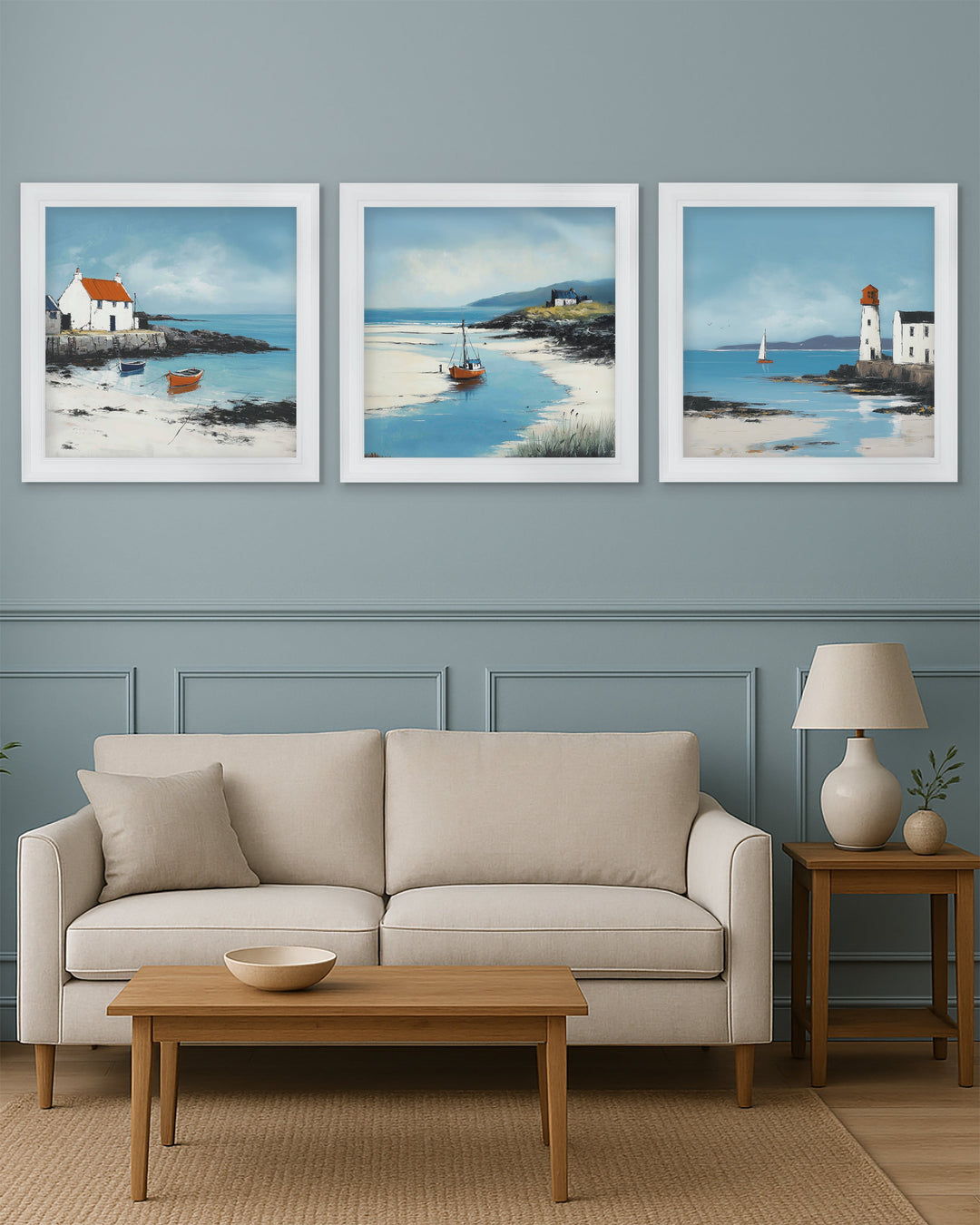 The Coastal House - White Hurstwood Square Frame
