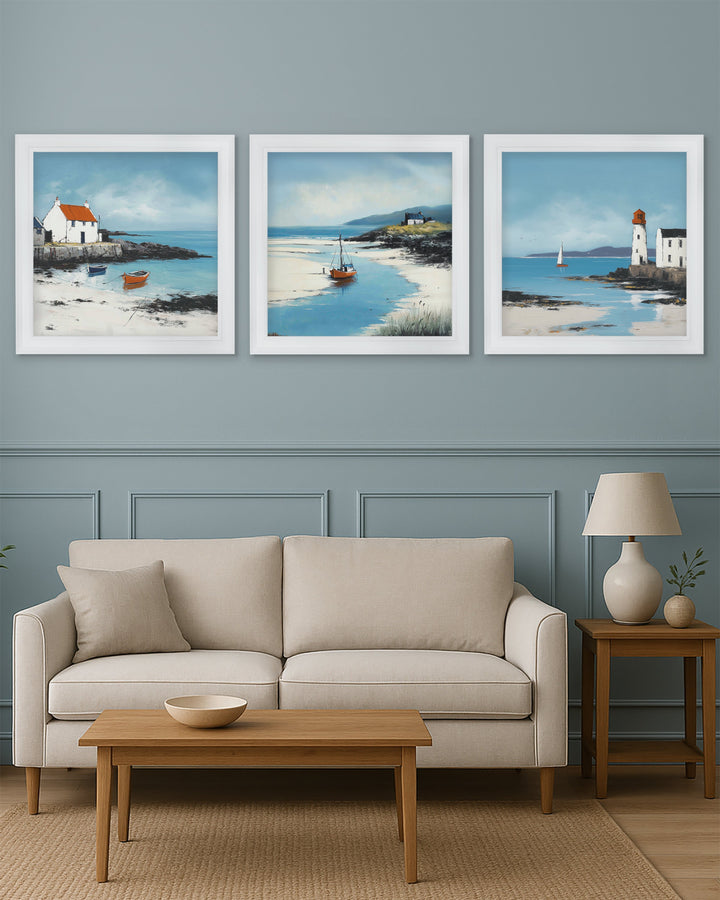 The Coastal House - White Hurstwood Square Frame