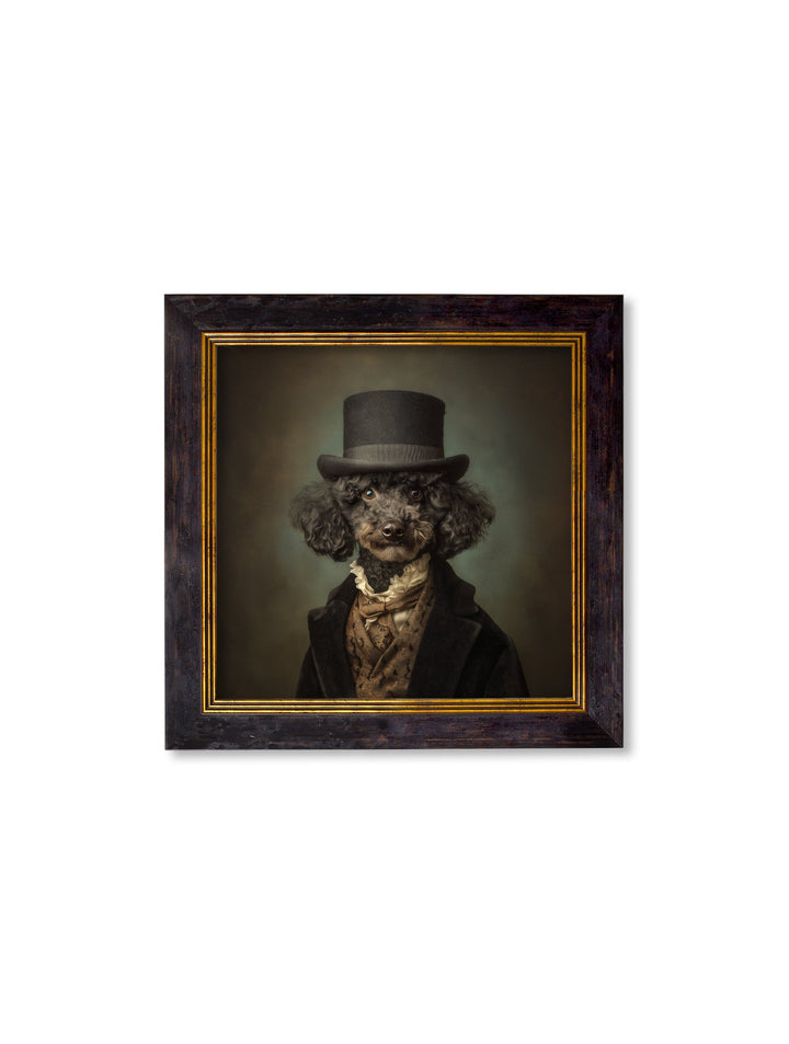 Sir Poodleton - Gentleman Poodle Oxford Square Frame
