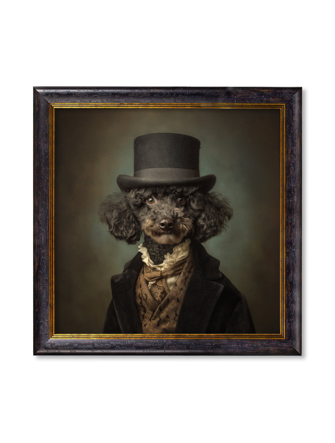 Sir Poodleton - Gentleman Poodle Oxford Square Frame