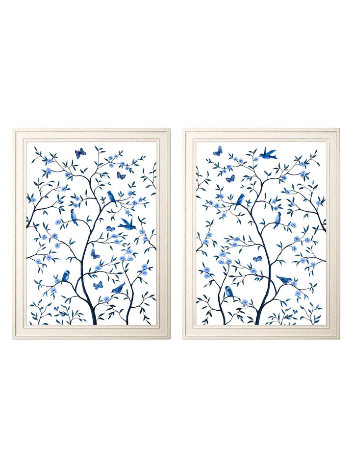 Tree of Life Blue And White Set of 2 - TheArtistsQuarter