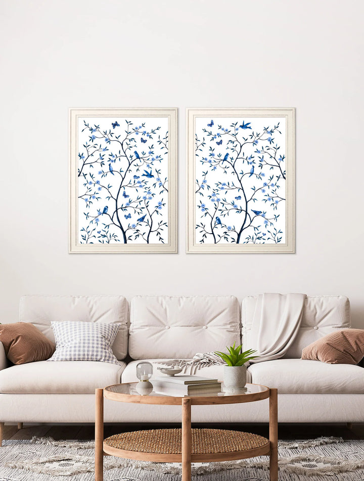 Tree of Life Blue And White Set of 2 Cancelled Order - TheArtistsQuarter