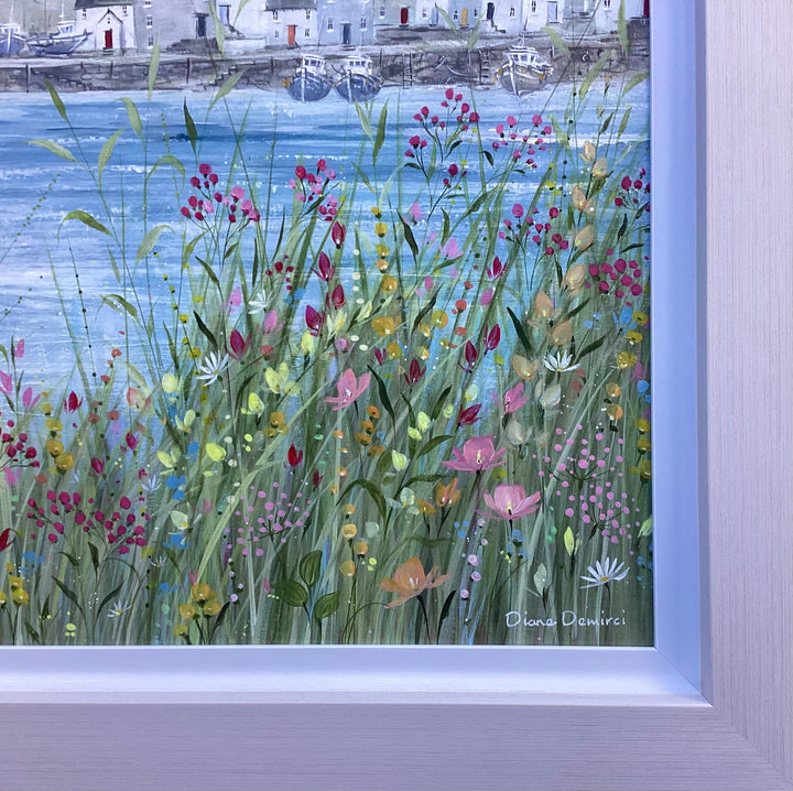 Boats And Blooms I Original Artwork By Diane Demirci - TheArtistsQuarter