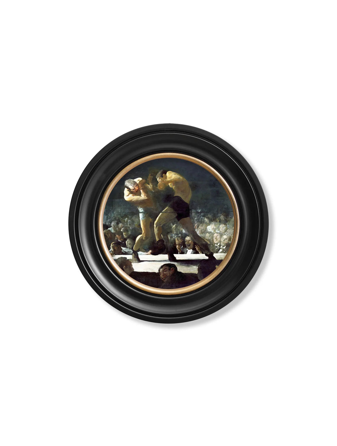 c.1900's George Bellows' Boxers - Round Frame *NEW* - TheArtistsQuarter