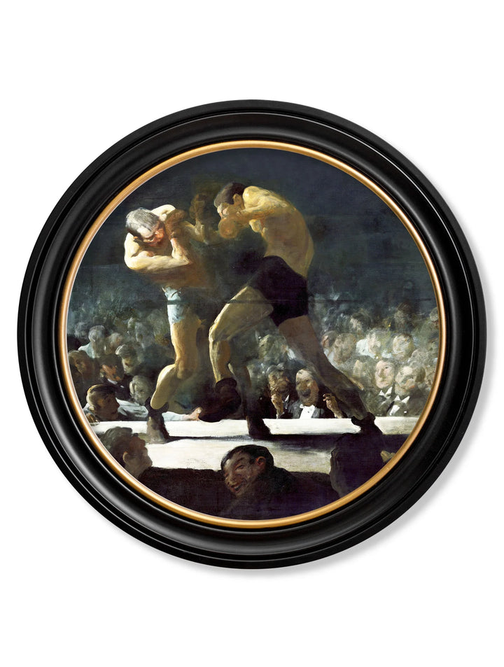 c.1900's George Bellows' Boxers - Round Frame *NEW* - TheArtistsQuarter