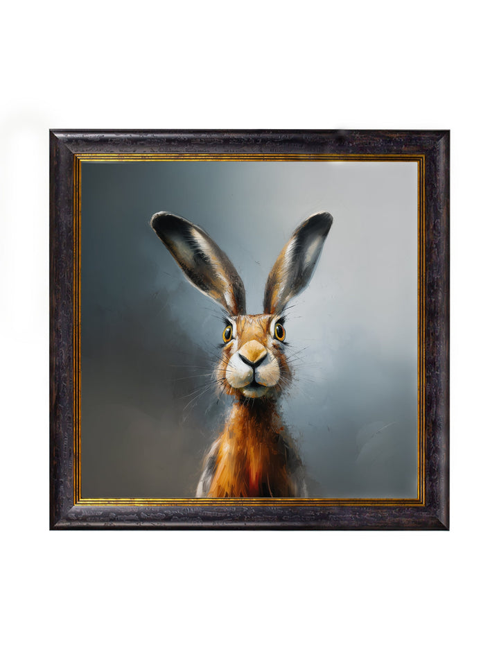 A Curious Hare - Oxford Square Frame