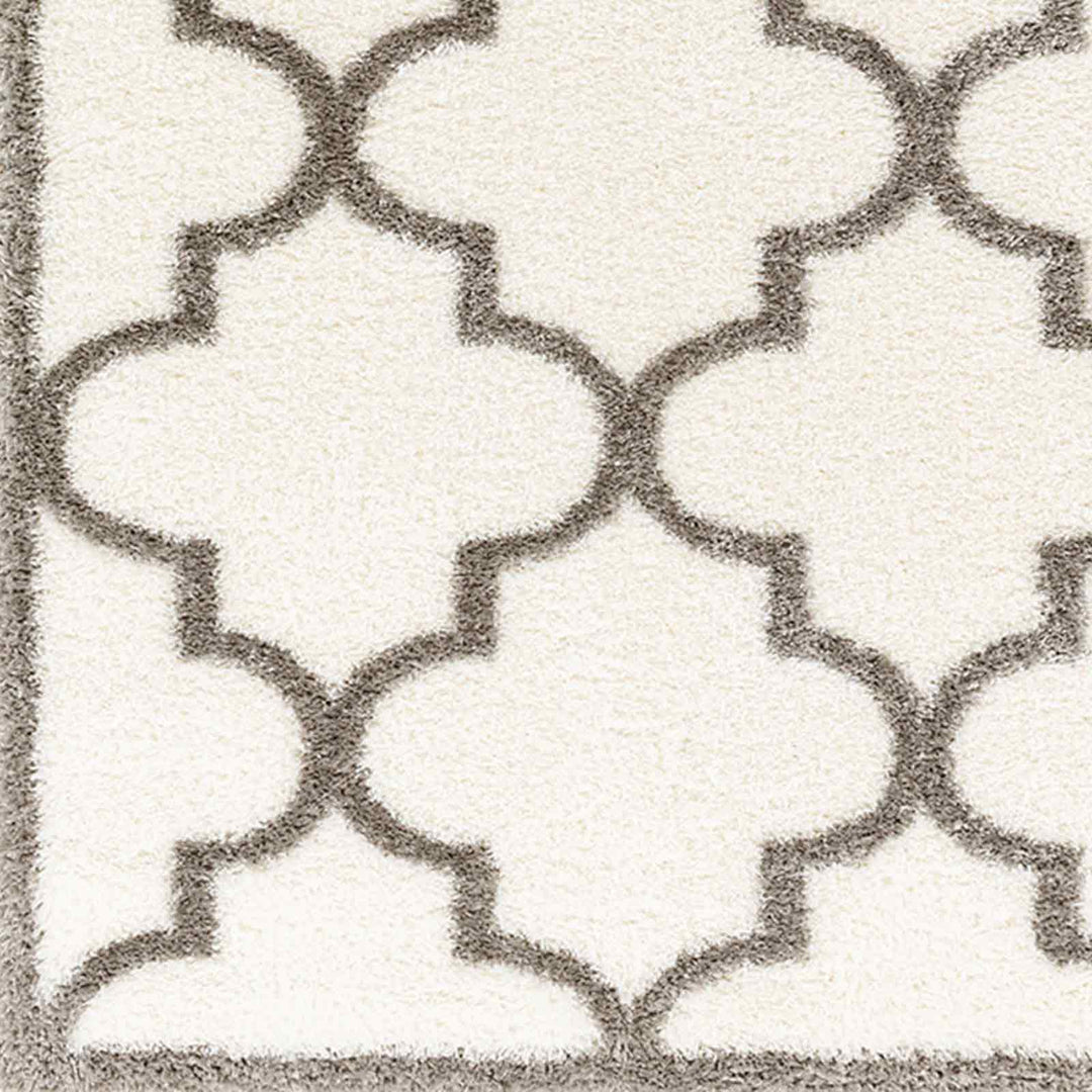 Cloudy Shaggy Rug Ivory & Dark Grey - TheArtistsQuarter