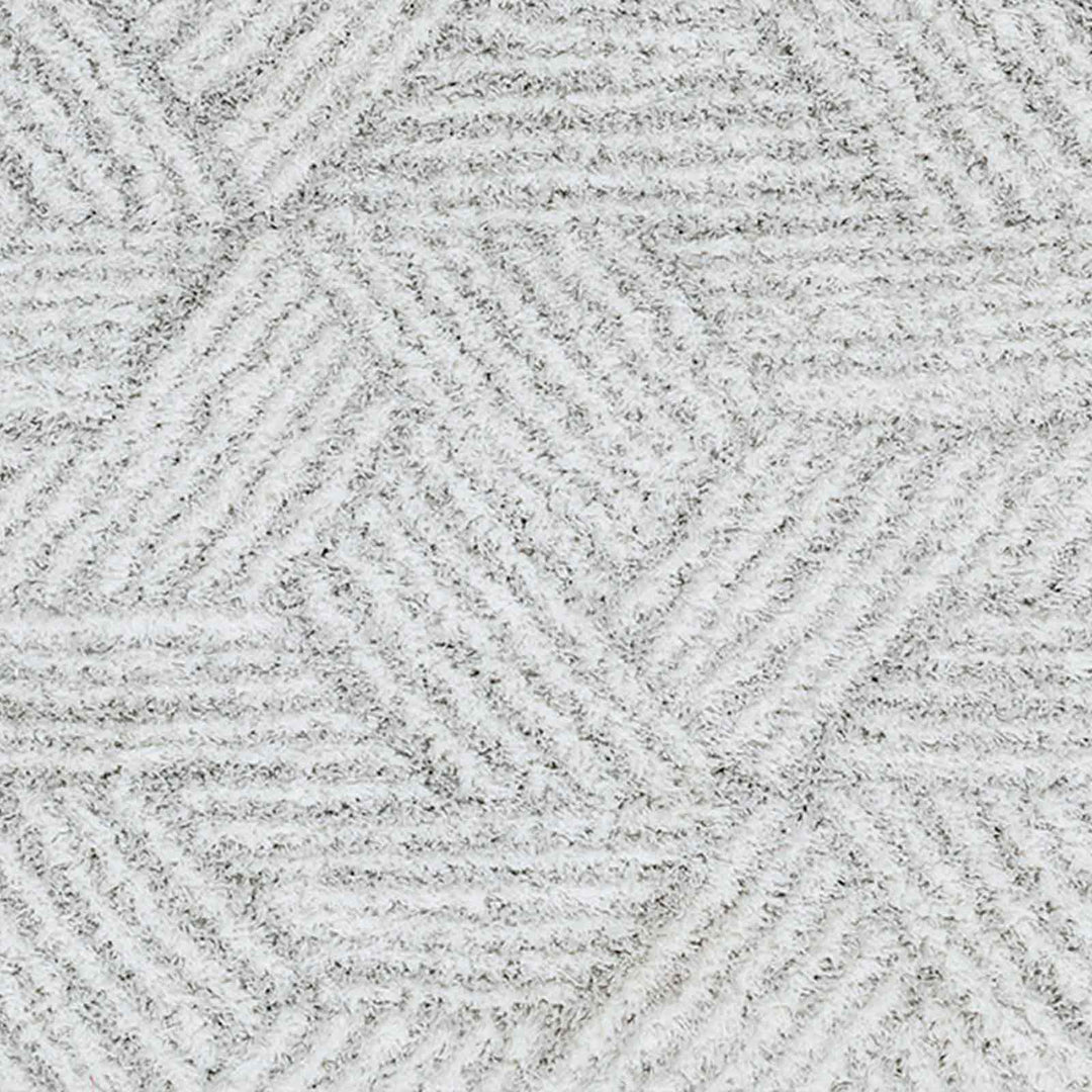 Cloudy Geometric Shaggy Rug Grey - TheArtistsQuarter