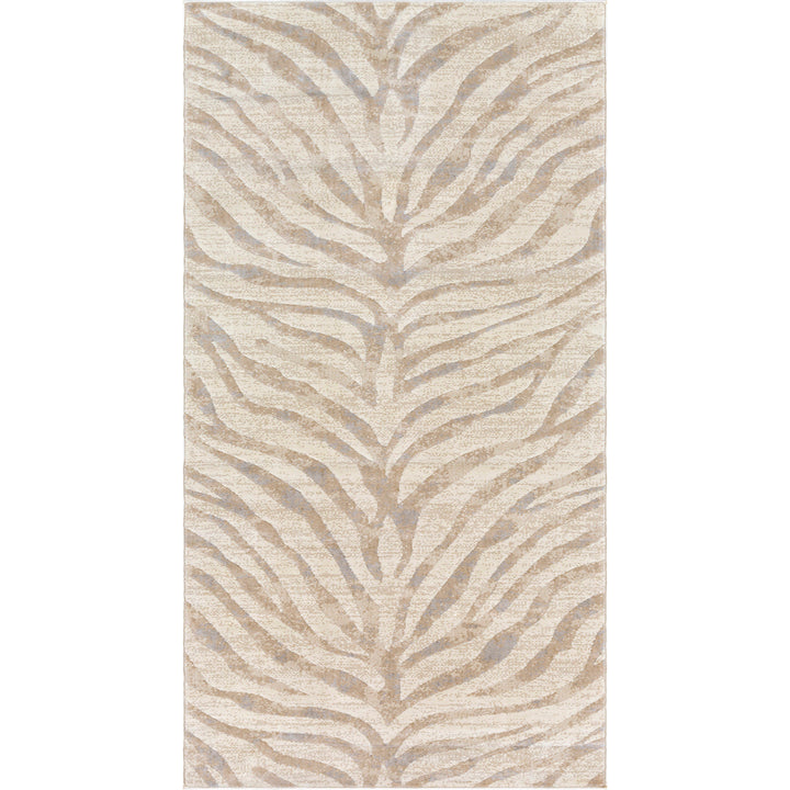 City Animal Print Zebra Boho Rug Beige - TheArtistsQuarter