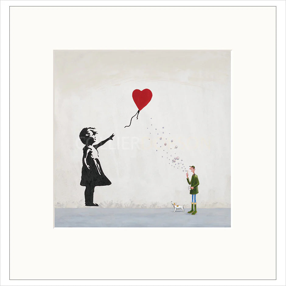 Red Balloon & Bubbles By Chris Ross Williamson - TheArtistsQuarter