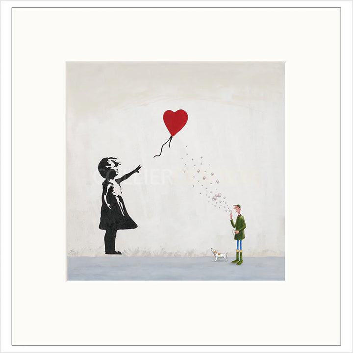 Red Balloon & Bubbles By Chris Ross Williamson - TheArtistsQuarter