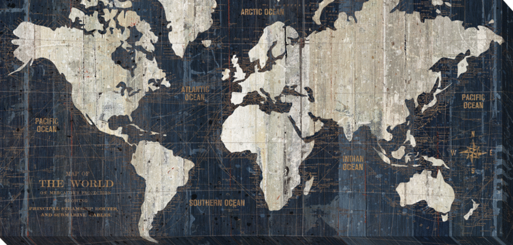 Old World Map Wrapped Canvas *NEW* - TheArtistsQuarter